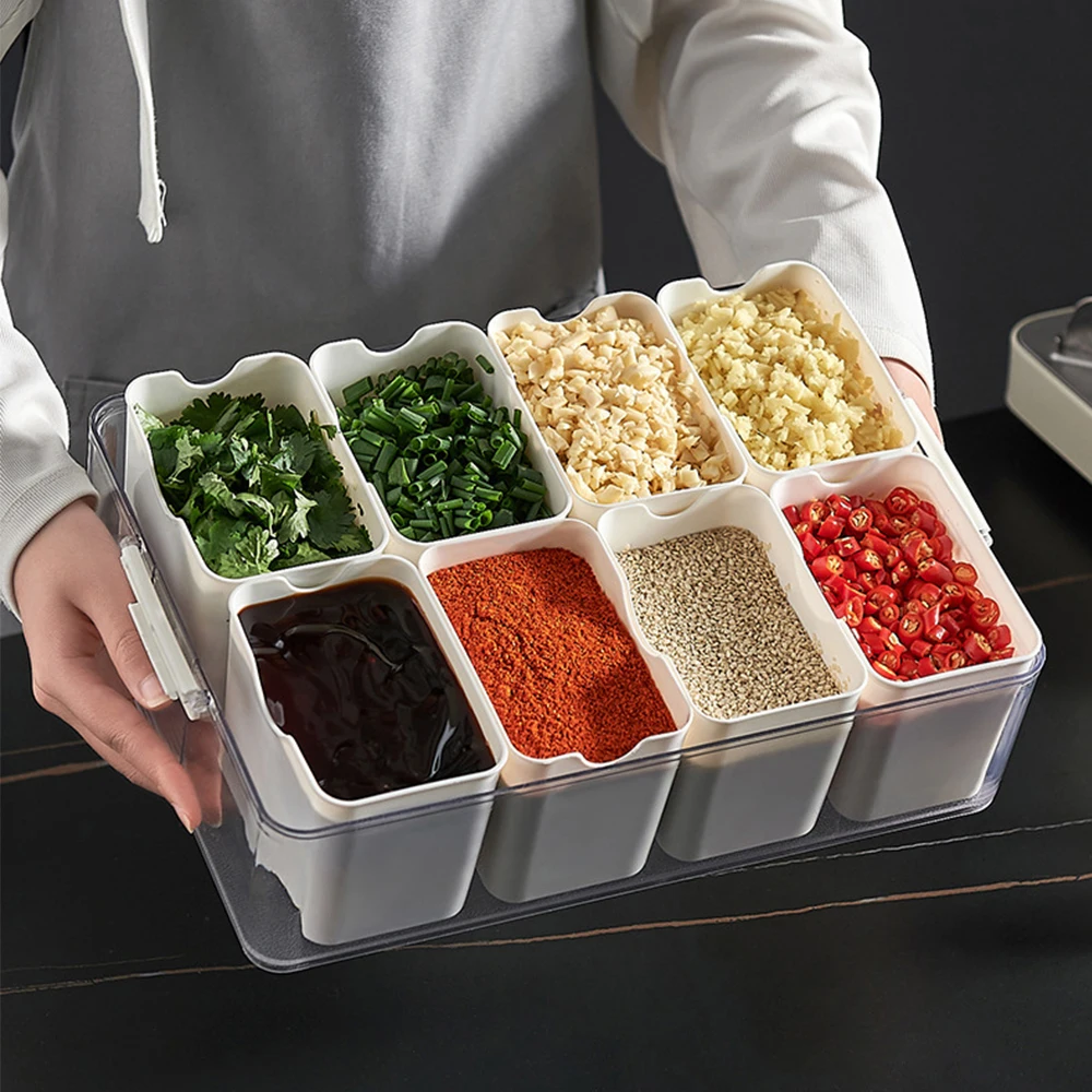 Spice Storage Jars Household Combination Seasoning box Containers Food Preservation Storage Box Kitchen Organizer Storage Box