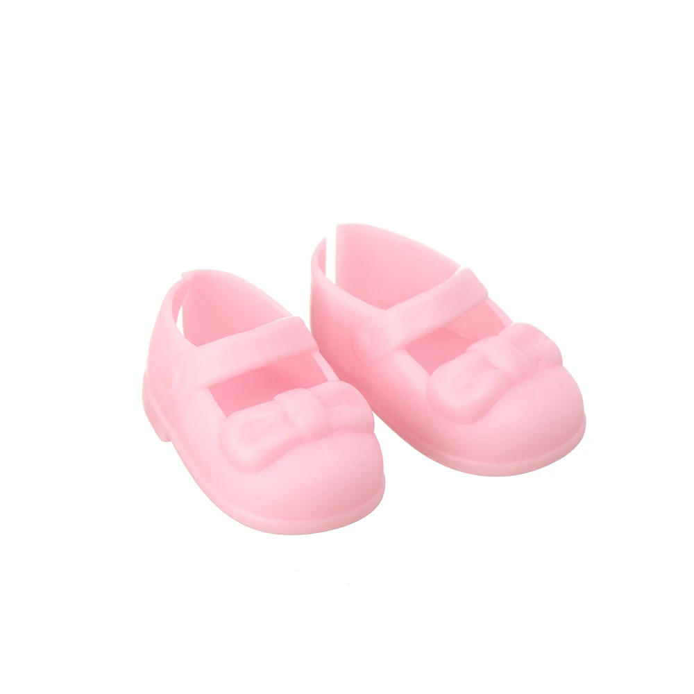 1Pair Cute Pink White Fat Baby Doll Shoes Doll Clothes Accessories Toys Sandals