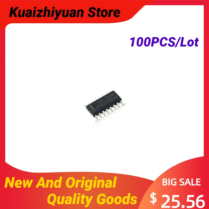 

100PCS/Lot New And Original CD4017BM96 SOP16 CD4017BE DIP-16 Ring Counter Triggered 10-Bit Up Direction CMOS Quality Goods