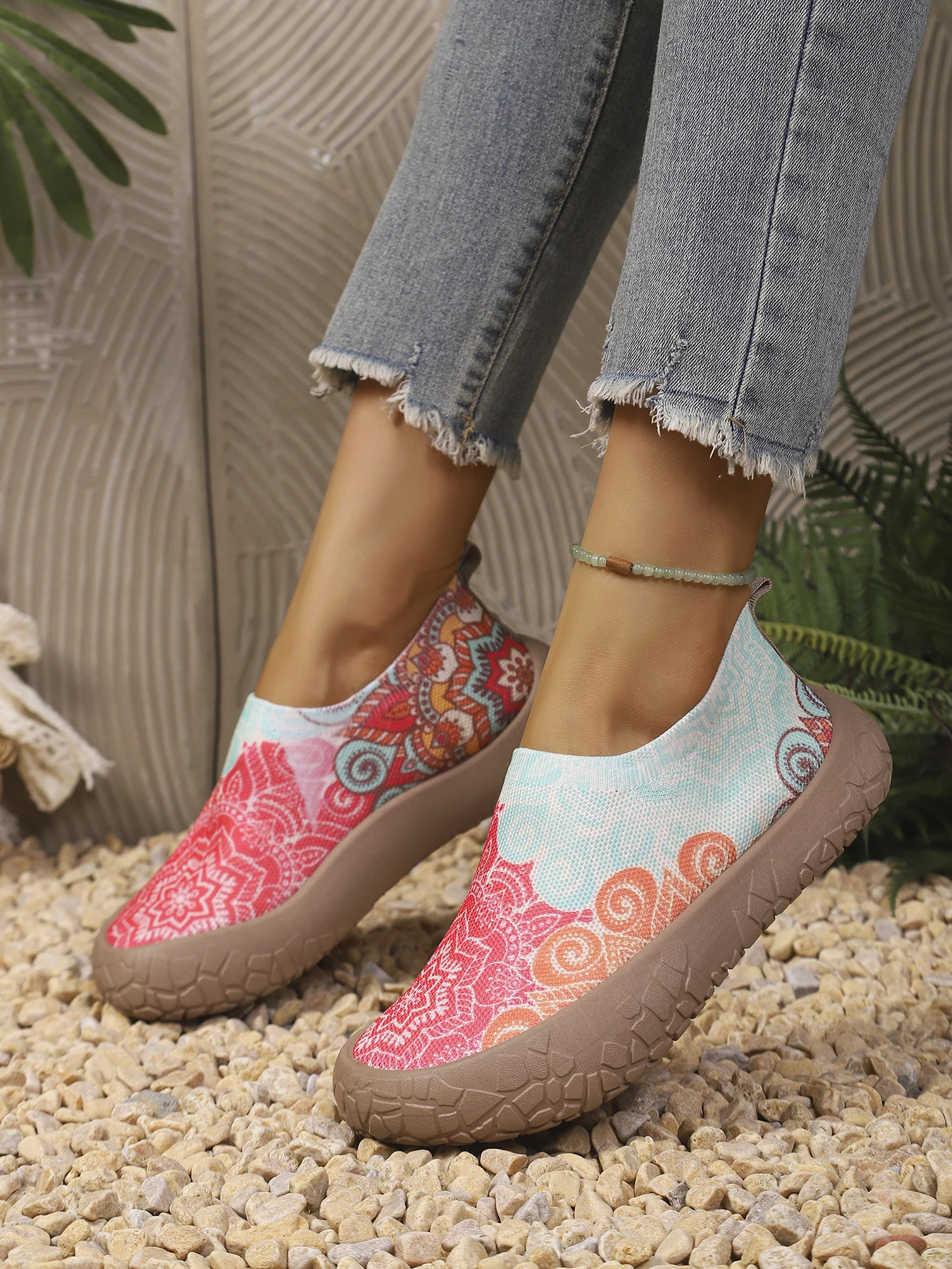 2026 Frühling Herbst Damen Slip-On Sneaker mit Sonnenblumenmuster, Leichte Atmungsaktive Rutschfeste Mesh-Herbst-Wanderschuhe, Park-Light-Wanderschuhe – Detail 13