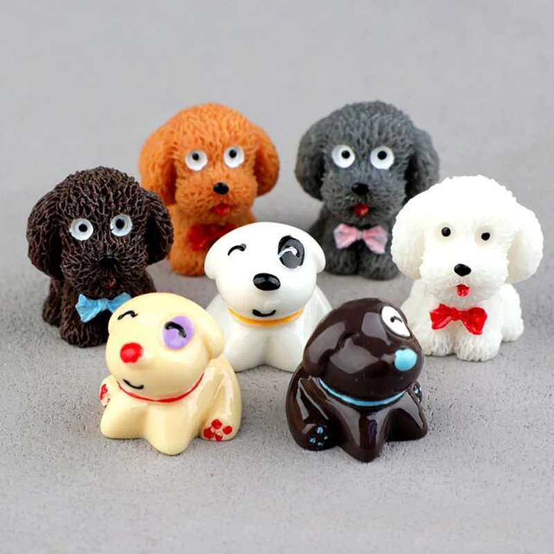 10pcs 22*21*24Mm Pet Puppy Dog Charms 3D Cartoon Resin Accessories Creative Keychain Diy Pendant Moss Micro Landscape Decoration