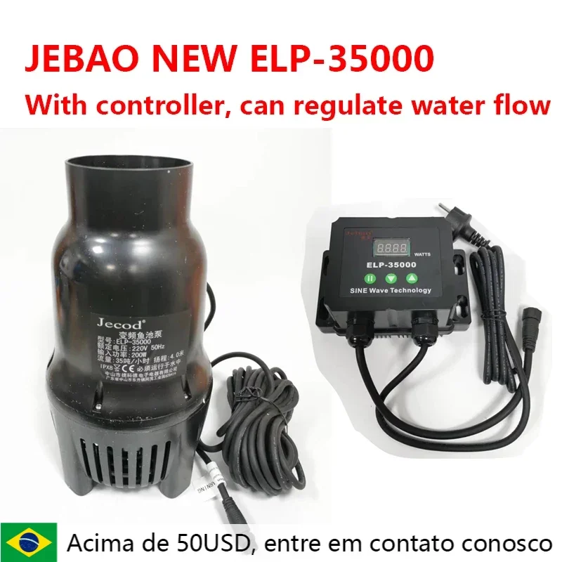 

New Jebao ELP-35000 variable frequency fish pond circulating pump submersible pump 200W with controller adjustable