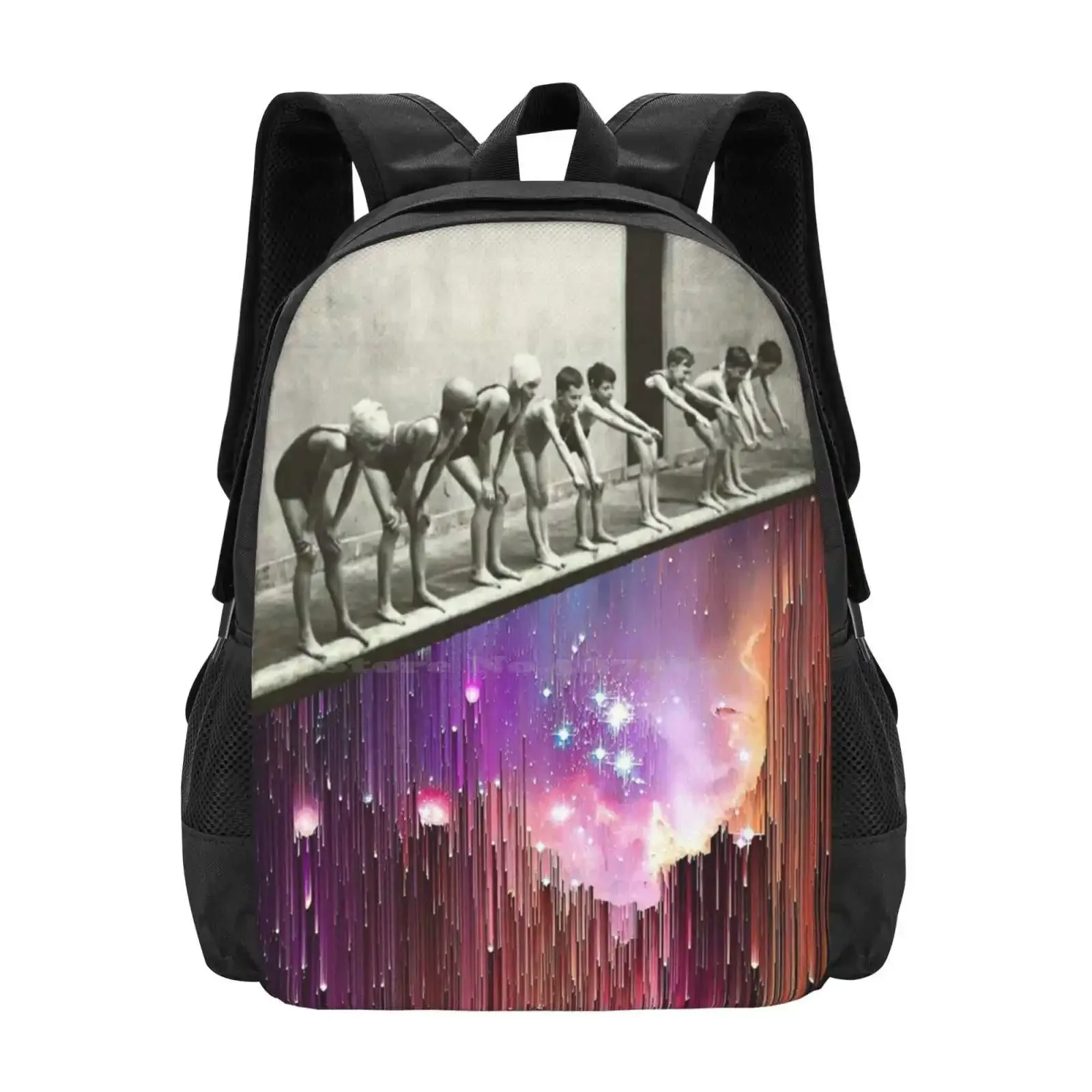 

Ii Pattern Design Bagpack School Bags Collage Vintage Space