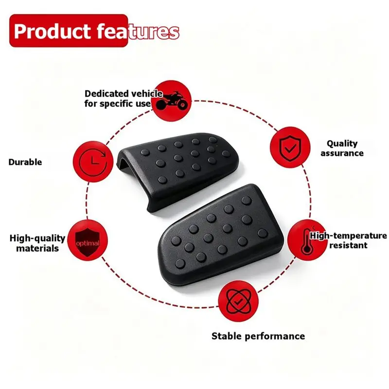 A82M-Rubber Footrest Pad For BMW K1200LT K1600GTL K1600B K1600GA Motorcycle Foot Peg Covers Accessory Parts