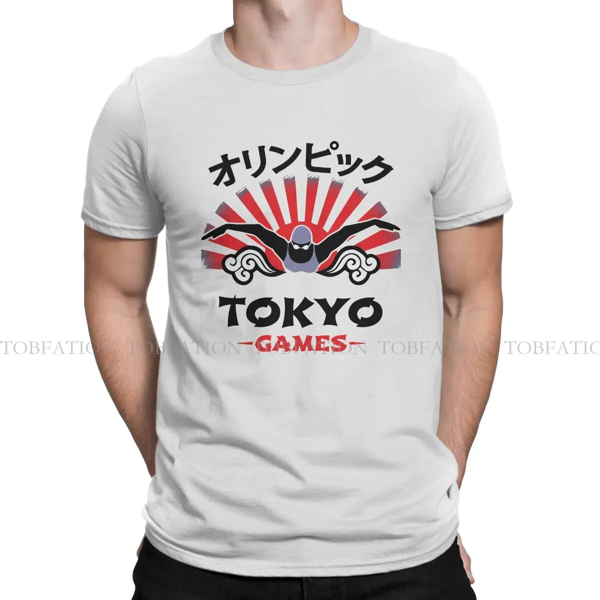 Swim TShirt for Men Butterfly Swimmer Tokyo Basic Casual Tee T Shirt Novelty New Design Loose