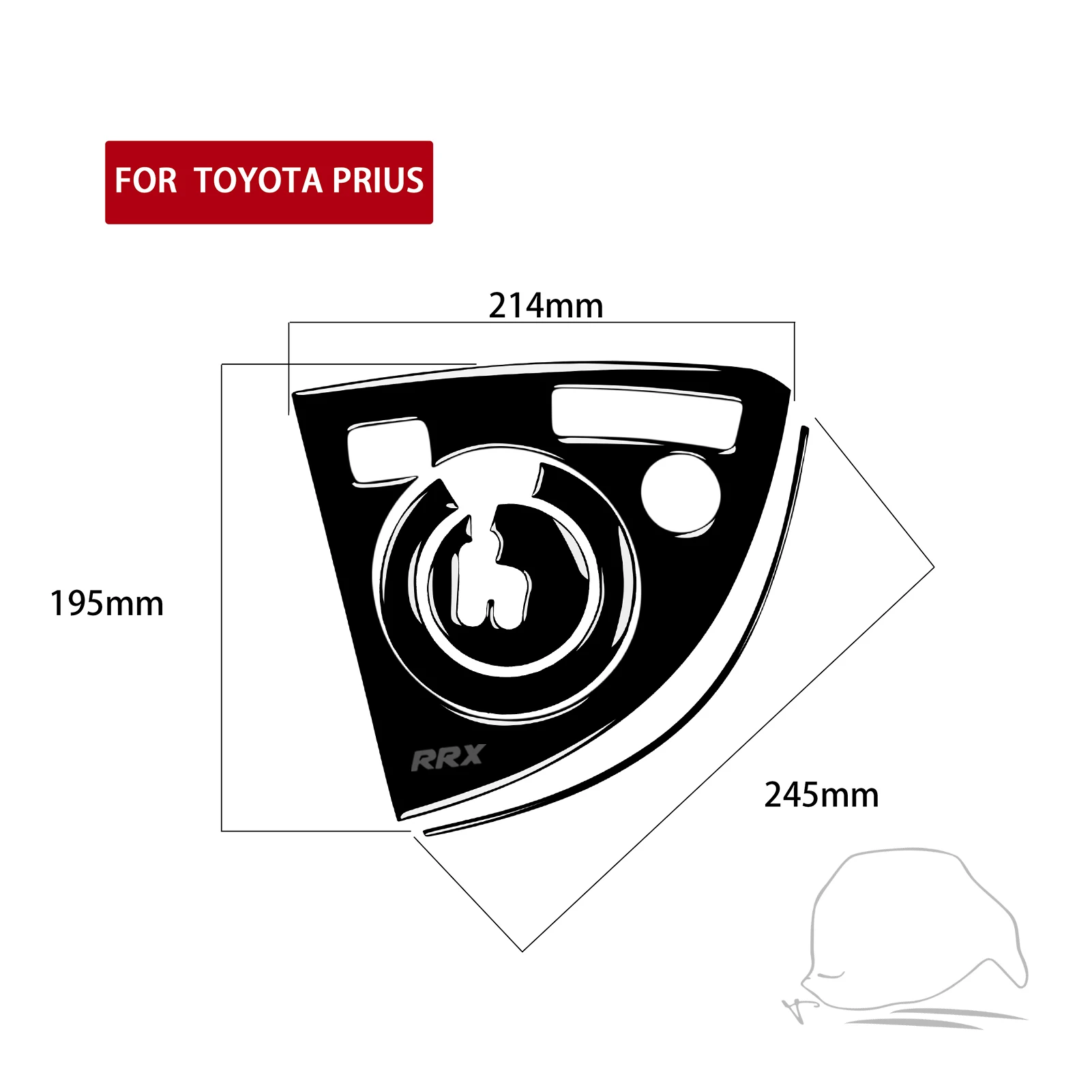 For Toyota Prius 2012 -2015 Piano Black Car Interior Centre control Shift Gearbox Panel Cover Sticker Trim  Auto Decoration Set