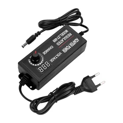 AC100-240V to DC 3V 5V 6V 9V 12V 15V 18V 24V 3A 5A Adjustable Power Supply Adapter High Power Display Switching Power Supply