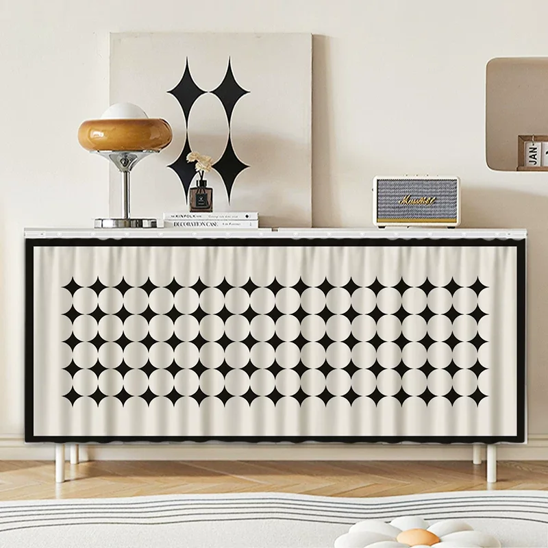 VIKAMA American Cabinet Shade Shade Velcro Cabinet Storage Cabinet Dust Curtain Kitchen Sink Cabinet Shade Shade Home Decoration