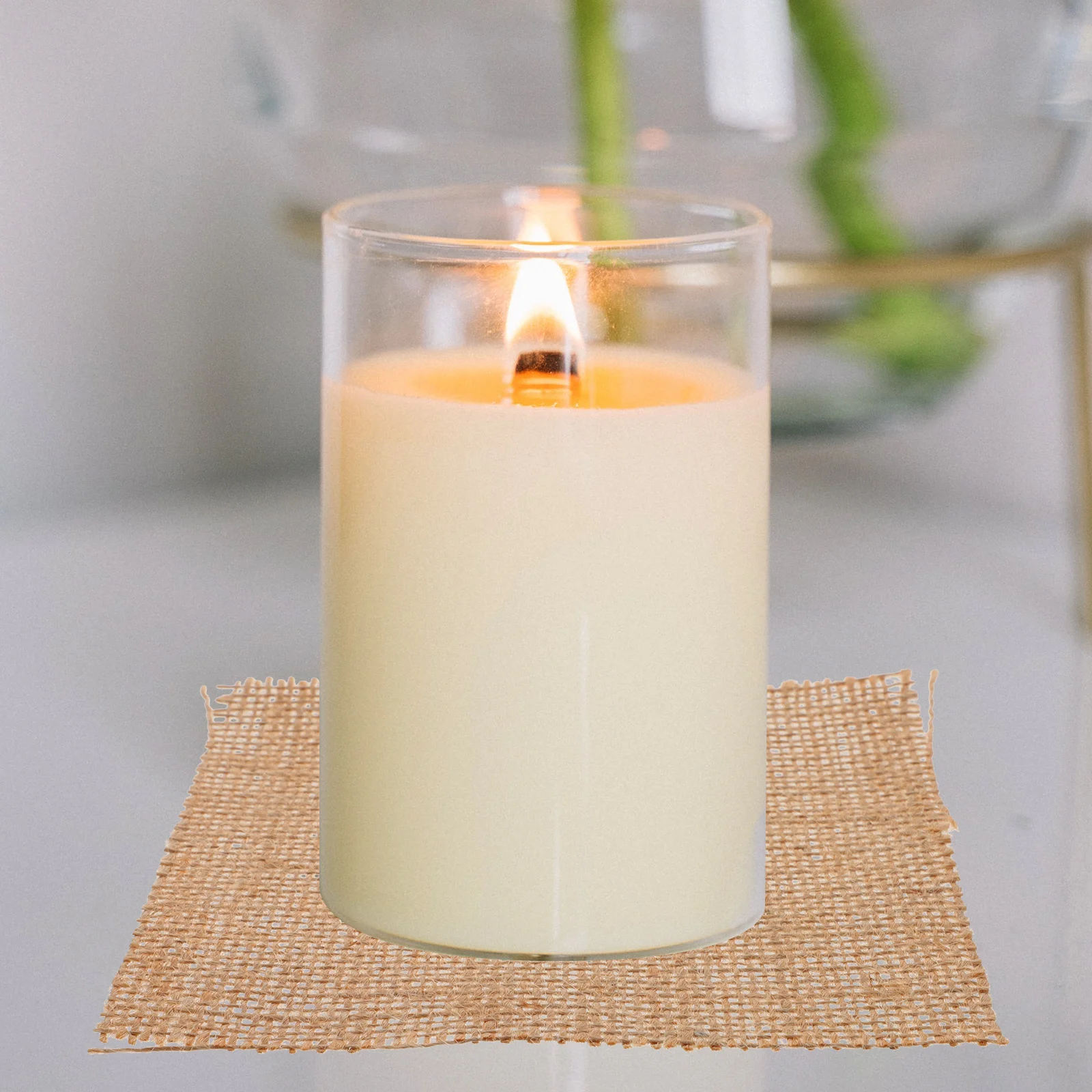 

10Pcs Photography Background Mats Linen Coasters for Food Bouquet Cosmetics Jewelry Vase Photo Prop Decorative Table Mat Home