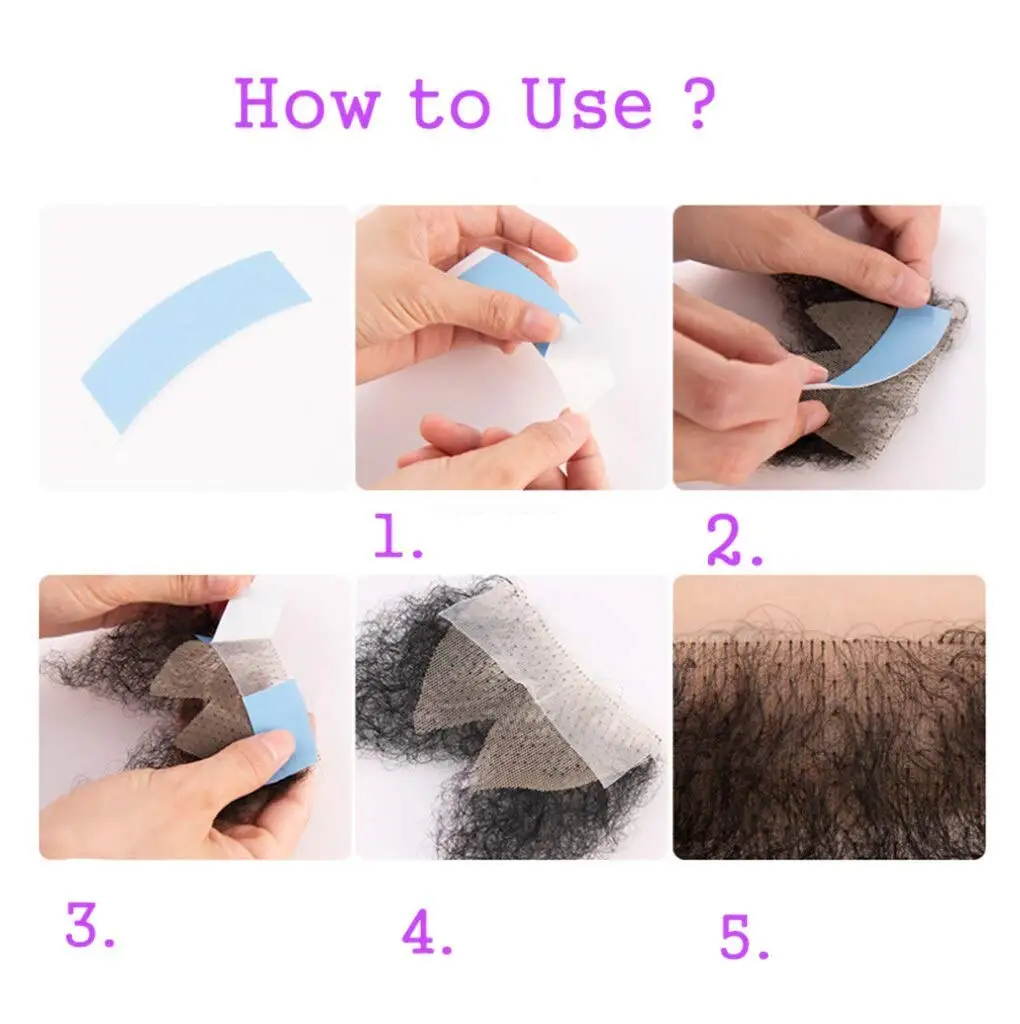 Doll simulation pubic hair patch for male and female pubic hair patches, invisible and breathable black hair patch