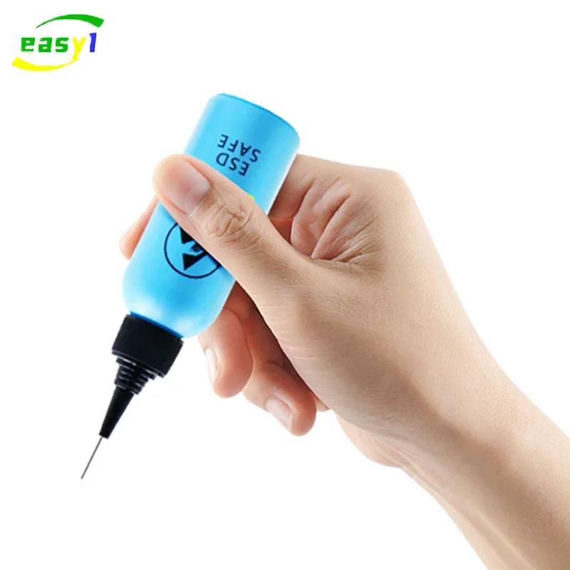 1/2pcs 60ML ESD dispenser Plastic solvent needle bottle durable and strong sealing for Glue removal liquid flux rosin bottle