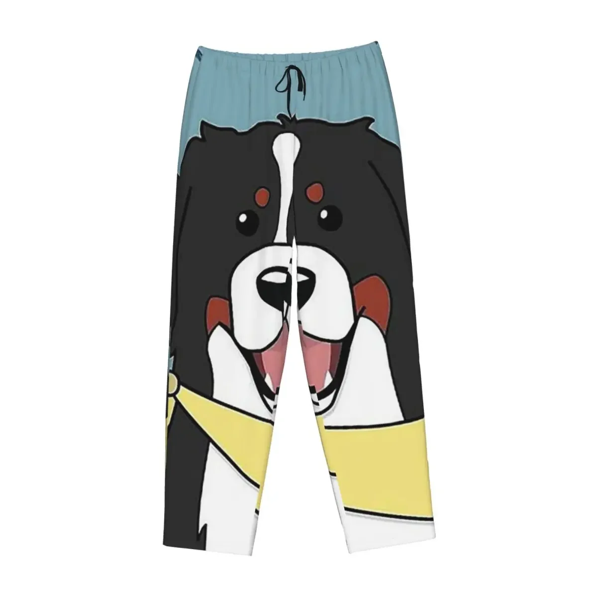 Custom Friendly Bernese Mountain Dog Animal Women Pajama Pants Lounge Sleep Sleepwear Bottoms with Pockets