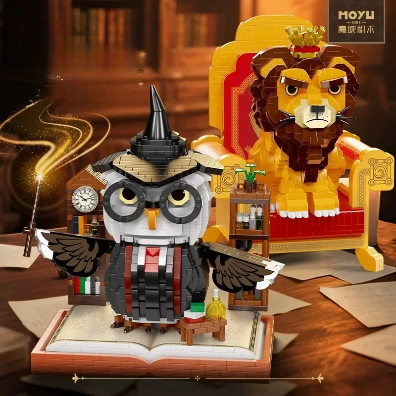 

Mini Blocks Magic Cartoon OWL Lion Fun MOYU DIY Building Bricks Toy New Year Present Christmas Gift Adult Birthday