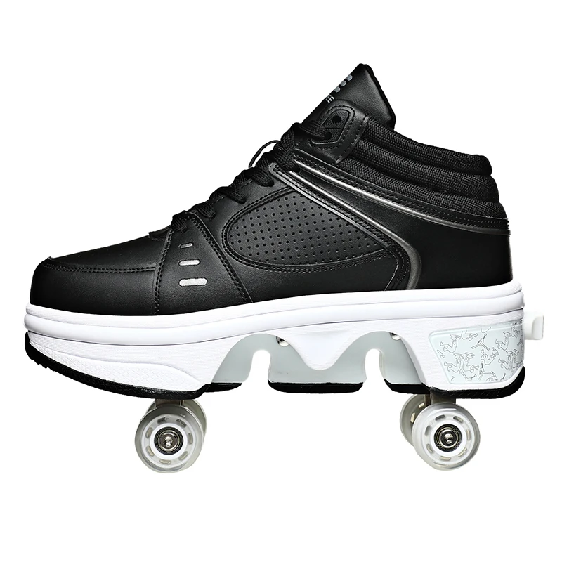 Roller Skates Inline Skates Retractable Skates Women\'s Sneakers Men\'s Sneakers Cool Girls Street Skateboarding Luminous Shoes