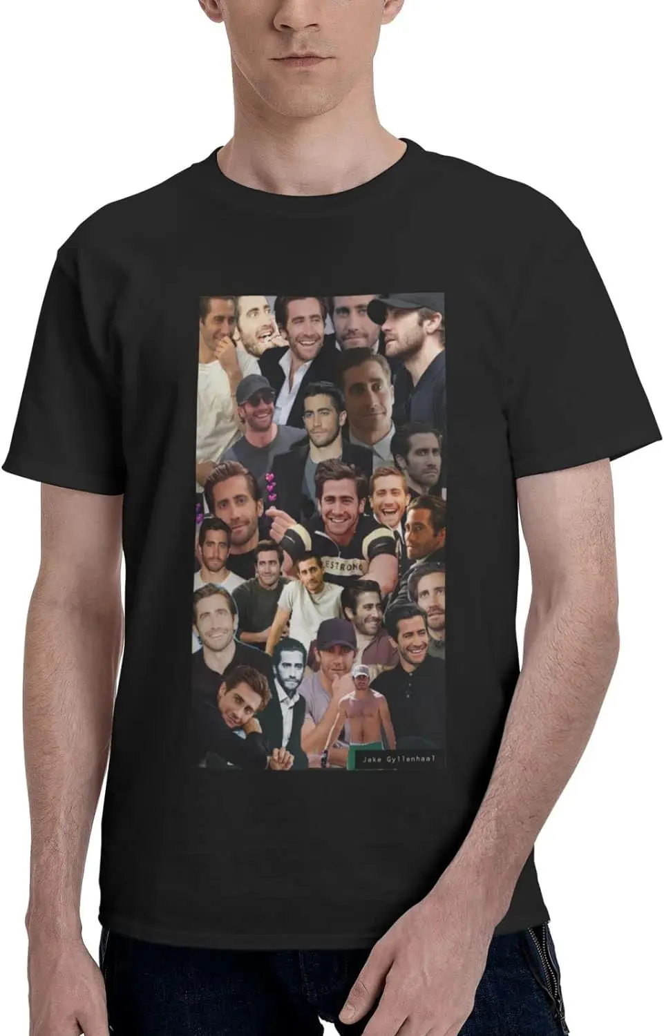 QNNEL Jake Gyllenhaal T Shirt Mens Summer Casual Lightweight Round Neck Short Sleeve Basic Tee Shirt