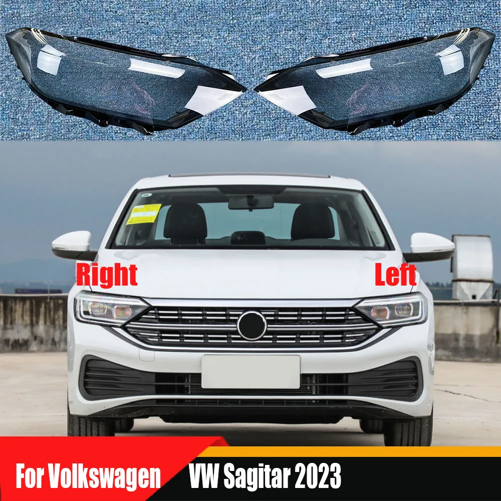 

For Volkswagen VW Sagitar 2023 Transparent Lampshade Front Headlight Shell Plexiglass Replace Original Lens Cover