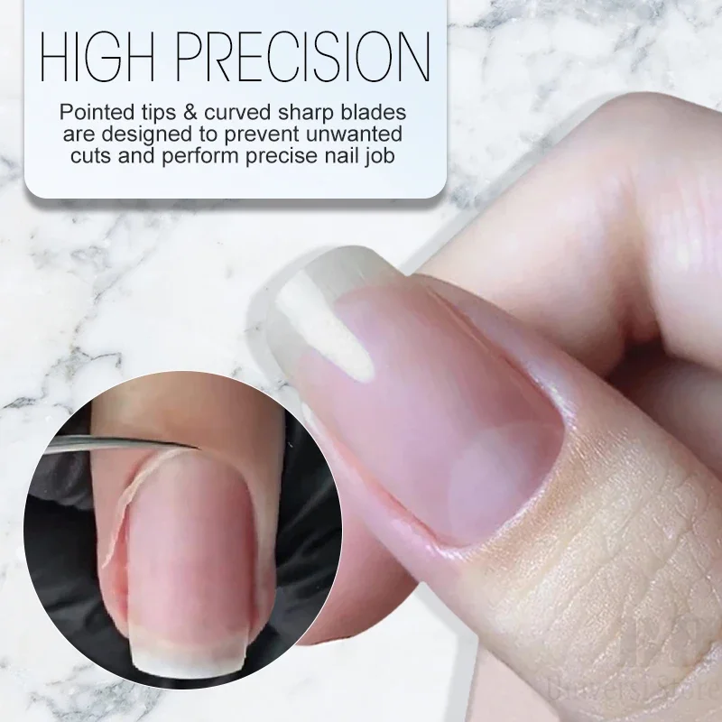 1Pcs Häutchen Schere Nipper Gebogene Edelstahl mit Spitze Pflege Klingen Frauen Männer Trockene Haut Nagel Schere Maniküre werkzeuge