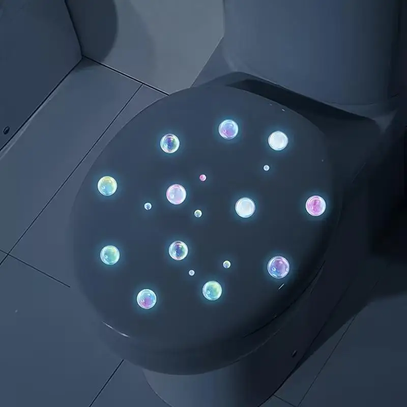 Glow-in-the-Dark Bubble Theme Wall Sticker Bathroom Sink Toilet Sticker Waterproof Self-Adhesive Removable Home Decor Car Decals