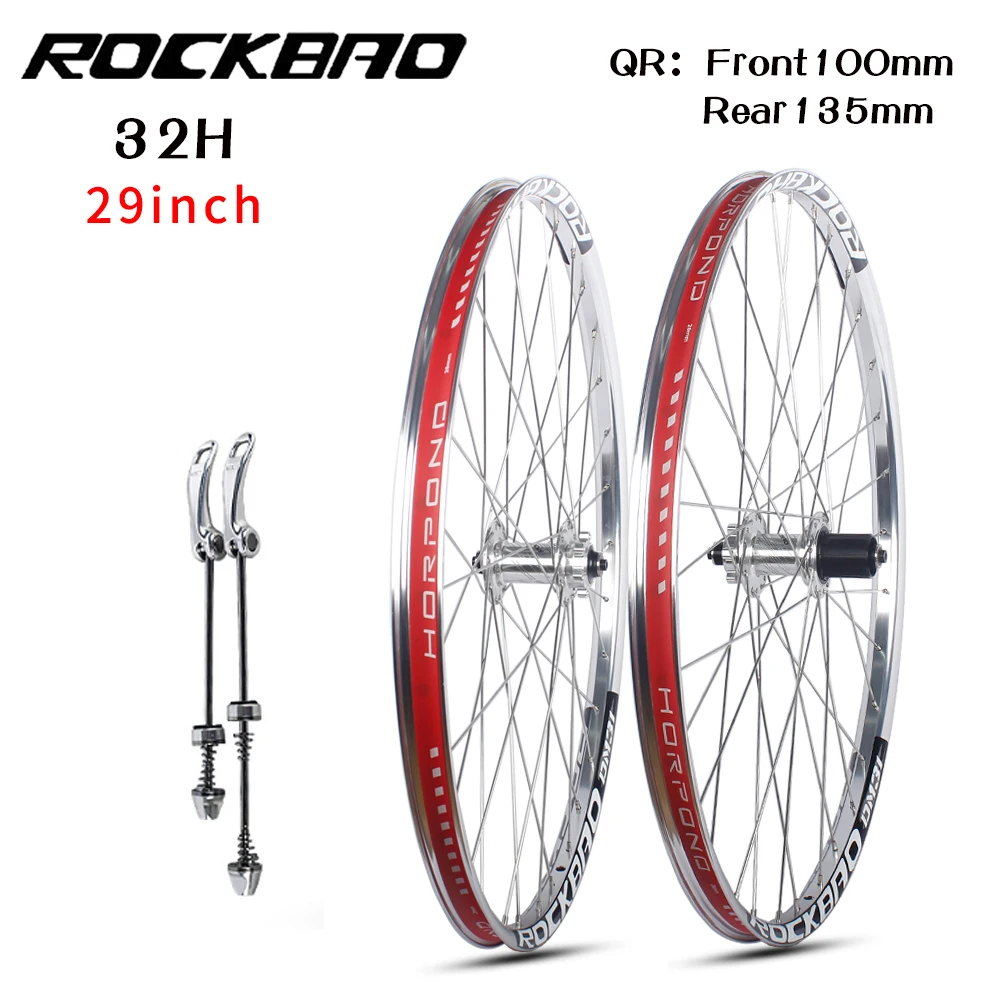 ROCKBAO-マウンテンバイクホイールセット 26 27.5 29インチ ディスク