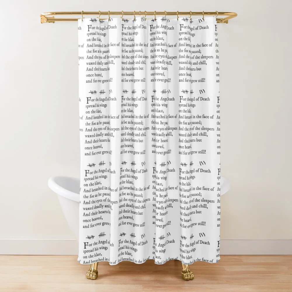 

Archer - Pam's tattoo (Lord Byron poem) - black text Shower Curtain Bathroom Deco Waterproof Bath And Anti-Mold Curtain