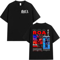 Rapper ROA Tour 2025 Album Graphic T-Shirt Men Hip Hop Rock Gothic Short Sleeve T Shirt Vintage Oversized Cotton Tees Streetwear