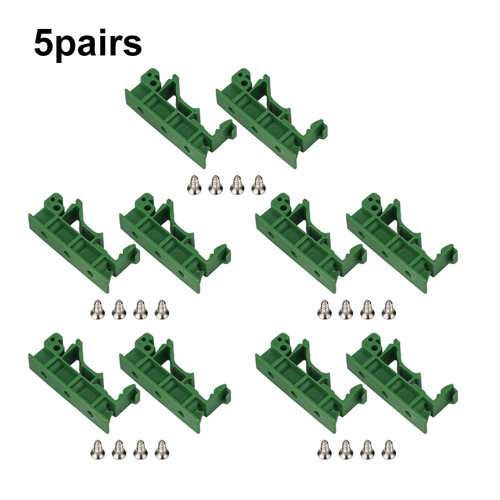 Paquete de Clips de montaje de placa de circuito seguro, contenido del paquete, pares de adaptadores de montaje de Riel DIN C PCB, tornillos de nombre de pieza