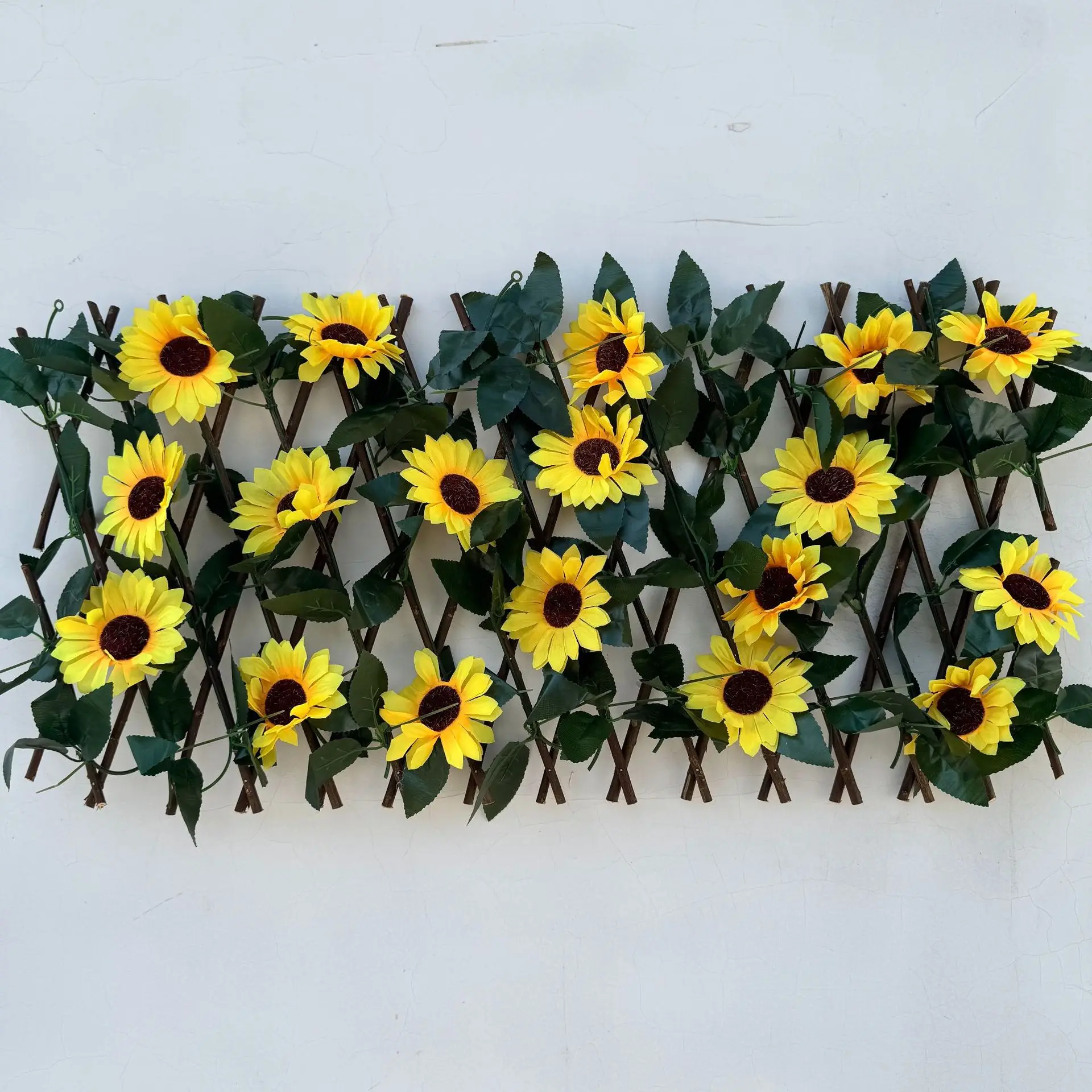Simulation fence outdoor courtyard telescopic fence plastic green leaf rattan wall garden decoration - Image 4