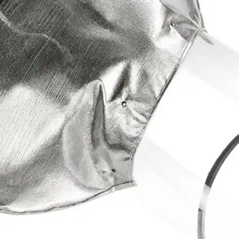 Extended Thermal Protection Hood Screen Aluminum Foil Heat Resistant Shield 180 Flip Up Visor For Welding Steel Mill Foundry Gea