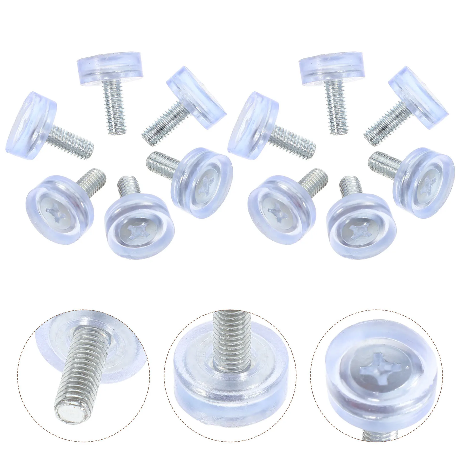 

20Pcs Adjustable Transparent Furniture Feet Levelers for Table Chair Legs Screw on Non-Slip Pads Desk Cabinet Floor Protectors