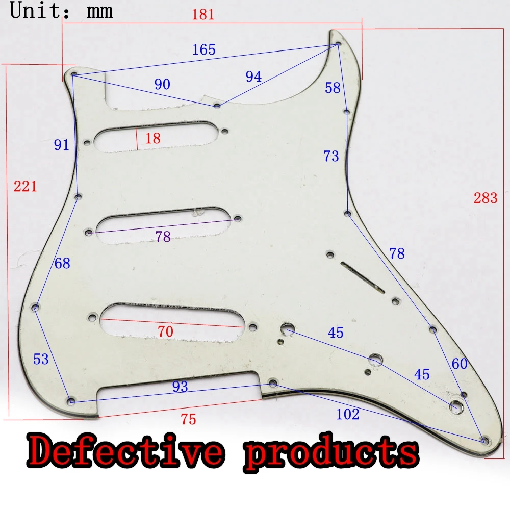 1pcs Electric Guitar Pickguard 3 Ply SSS/HSH/IBZ Plate for Guitar Parts