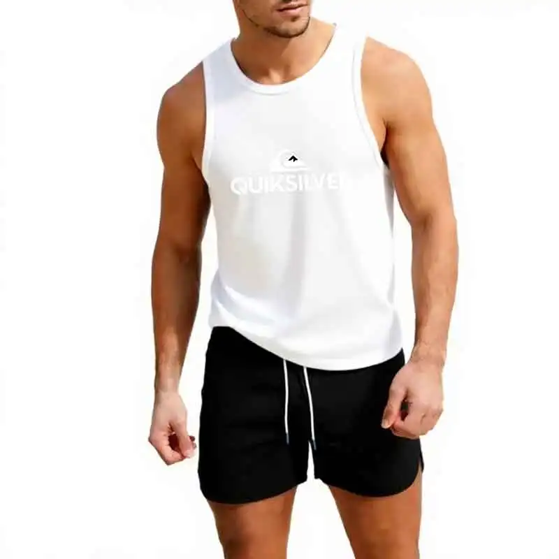Gym Tank Top Running Sleeveless Shirt Fitness Workout Vest Men Basketball Jersey Training Bodybuilding Workout Stringer Singlets image 2