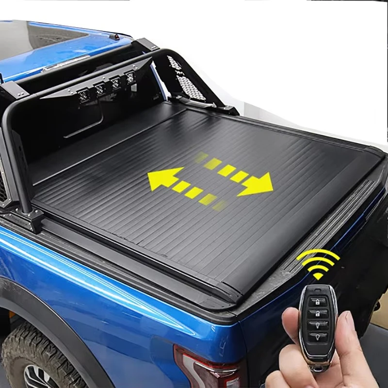 Electric Retractable Aluminum Hard Top Pickup Bed Cover Waterproof Anti Theft For Off Road Pickup