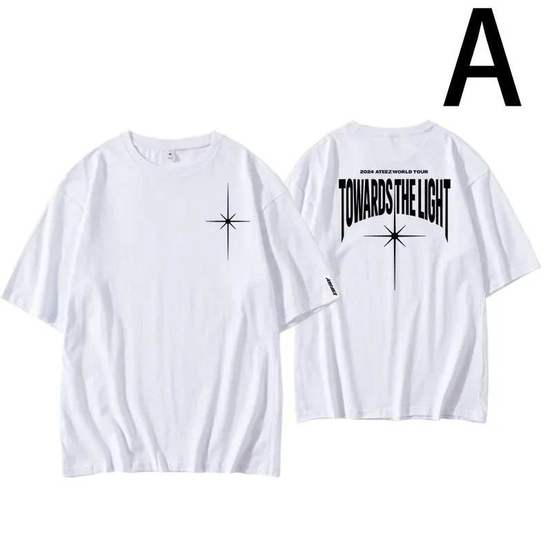 2025 ATEEZ World Tour T Shirt Women Men TOWARDS THE LIGHT Thunder Summer 100% Cotton Short Sleeve Funny Tshirt Graphic Tees