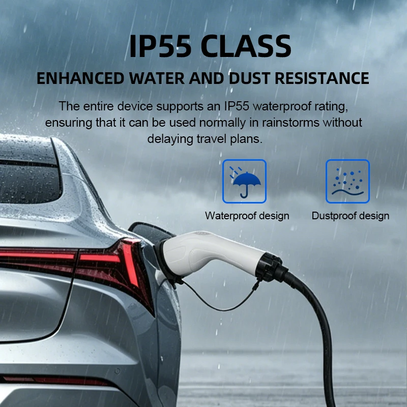 IEC62196 Type2 To Type2 EV Charging Cable CE Approved 16&32A White Charger Gun Fit Tesla VW BMW Mercedes All EU Electric Cars view 4