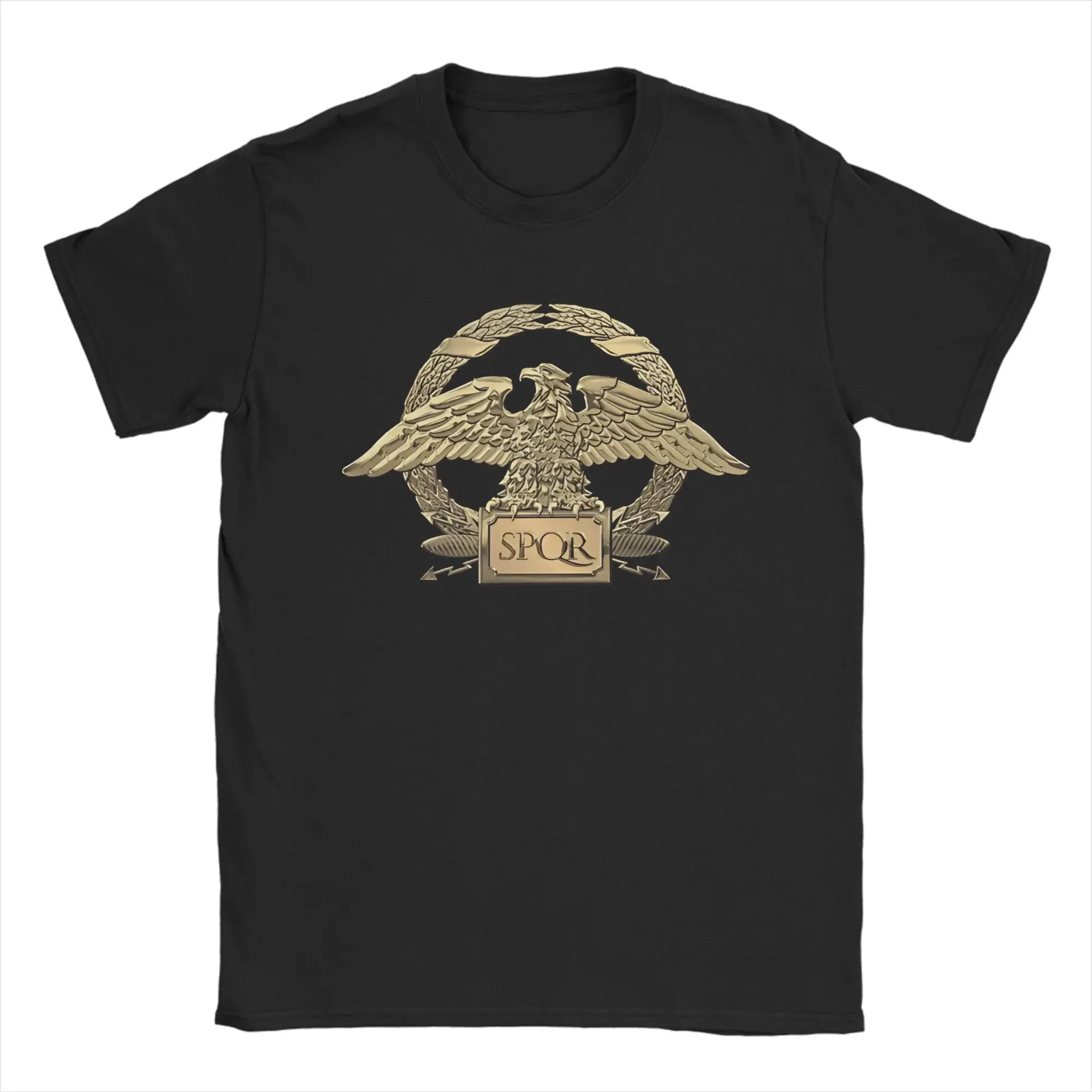 Roman Empire Gold Roman Imperial Eagle T Shirt Summer Pure Cotton T-Shirts For Men Harajuku Casual Tshirt Short Sleeve Clothes
