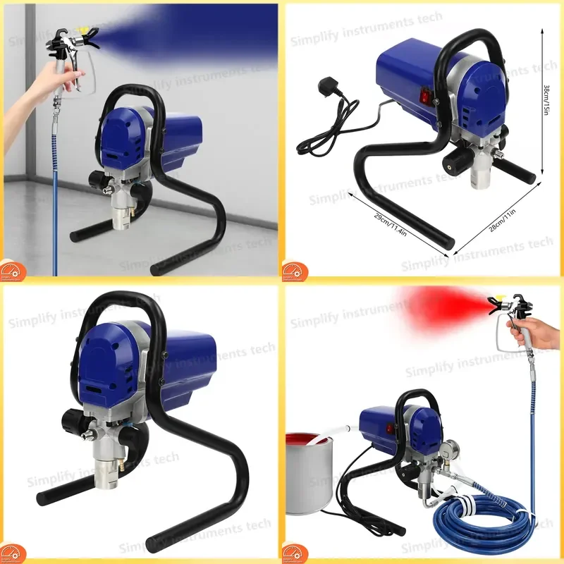 Commercial Airless Paint Sprayer Interior Wall Spray Gun 2900 PSI for House Painting DIY Home Renovation Contractor