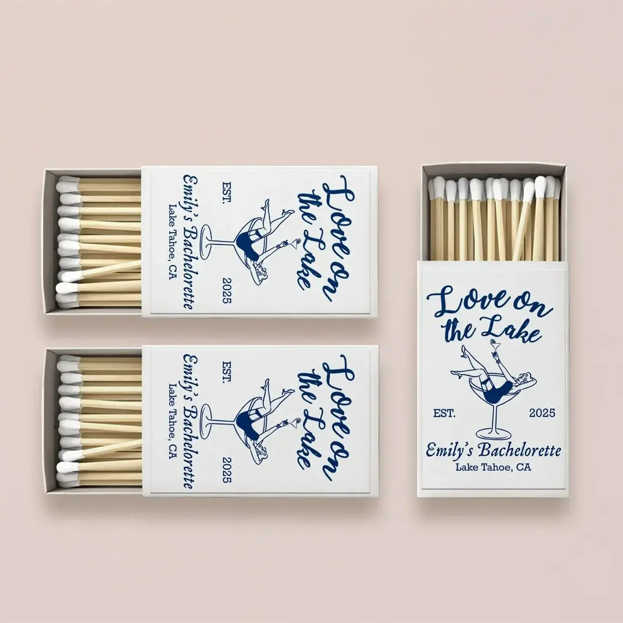 

Girl Trip Camping Bachelorette Party Matchbox Favor/Custom Wedding Souvenir/Love on the Lake/Camp Bach Party Matchbox Decor/Lake