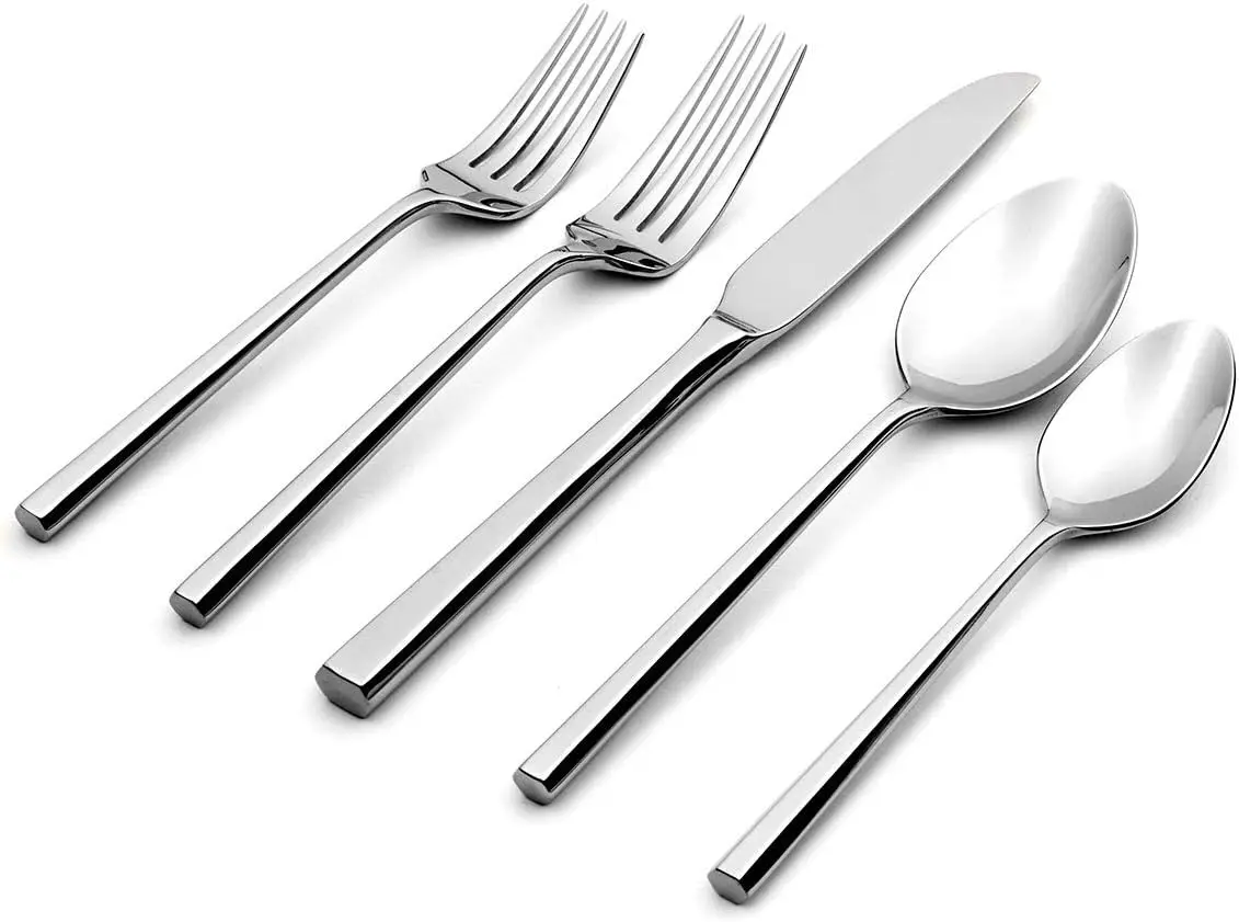 Oneida Diameter 20 Piece Fine Flatware Set, Service for 1 , 18/10 Stainless Steel, Silverware Set, Dishwasher Safe