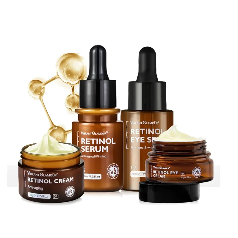 Lebendige Glamour Retinol Gesicht Augen creme Serum Gesichts pflege 4 teile/satz – Detail 1