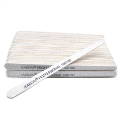 100 Pcs Double Sided Wooden Nail File 100 180 240 Grit Professional Material Thick Sanding Wood Files Pedicure Manicure Tools
