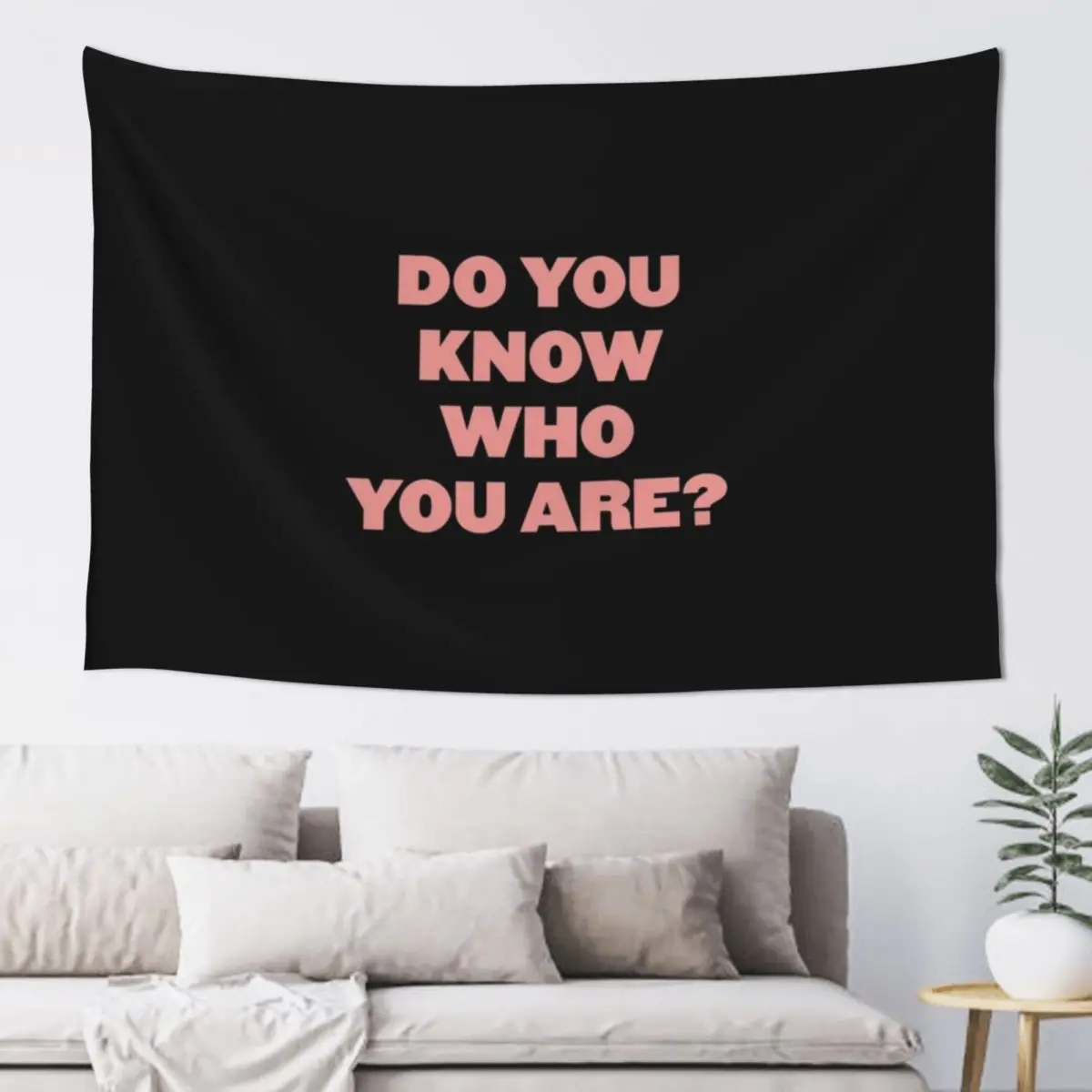 Do you know who you are? - HS (black & pink) Tapestry Room Decorations Home Decorations Aesthetic Tapestry