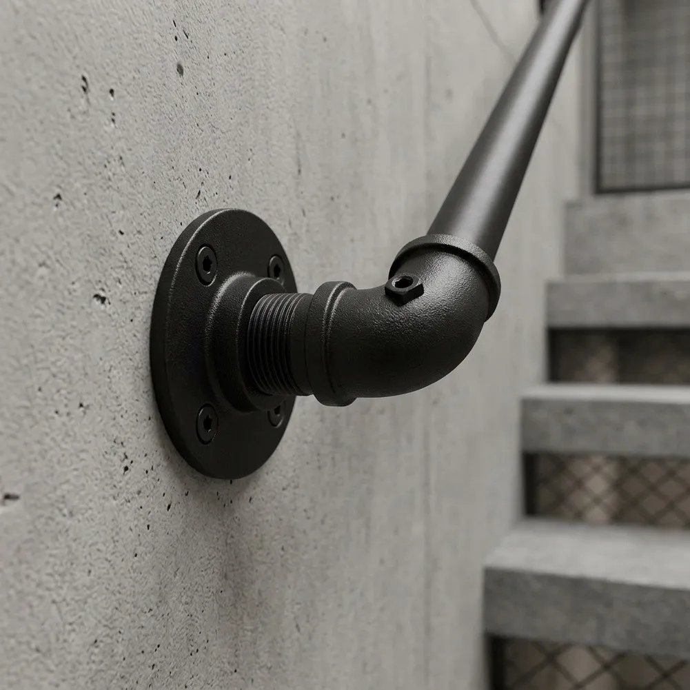 Stairway Safety Guard Rail Supplies Industrial Pipe Stair Handrail Sturdy Stylish Easy Installation For Indoor Outdoor Decor