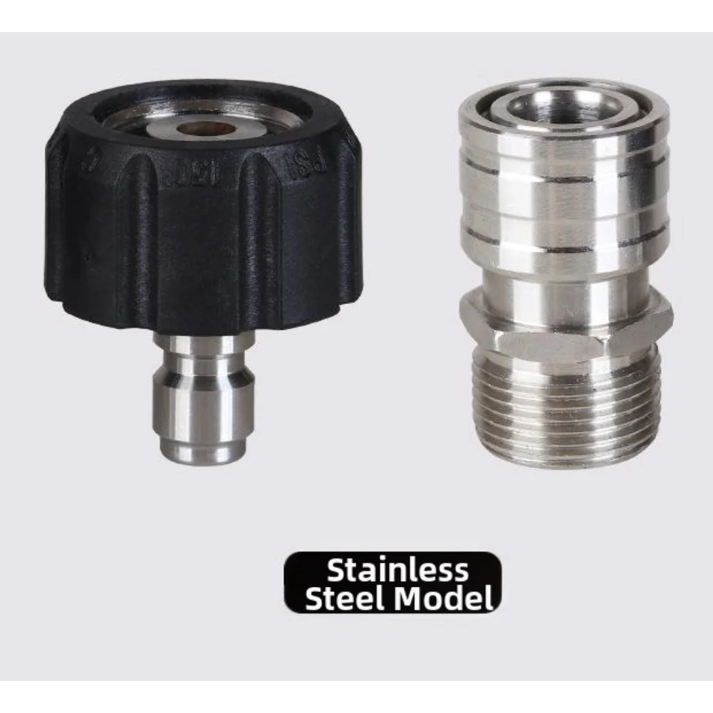 Lavadora de alta pressão m22, encaixe de conexão rápida, adaptador giratório de 14mm, 5000psi, conector de mangueira de lavadora de pressão para ferramentas de limpeza de carro