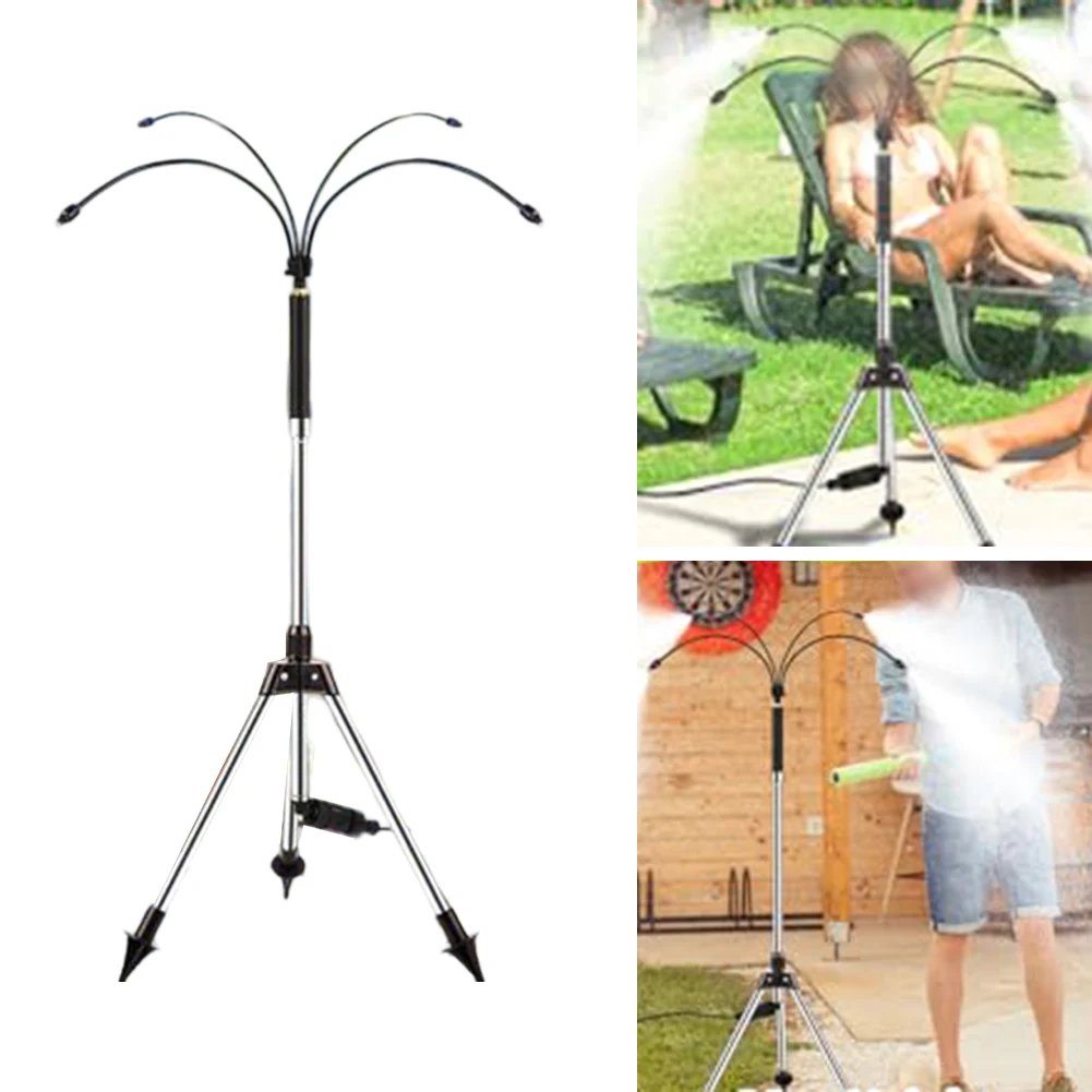 

Adjustable Height Outdoor Misting System Low-pressure Spray System 360° Cooling For Pools Patios Yards Gardens And BBQ Parties