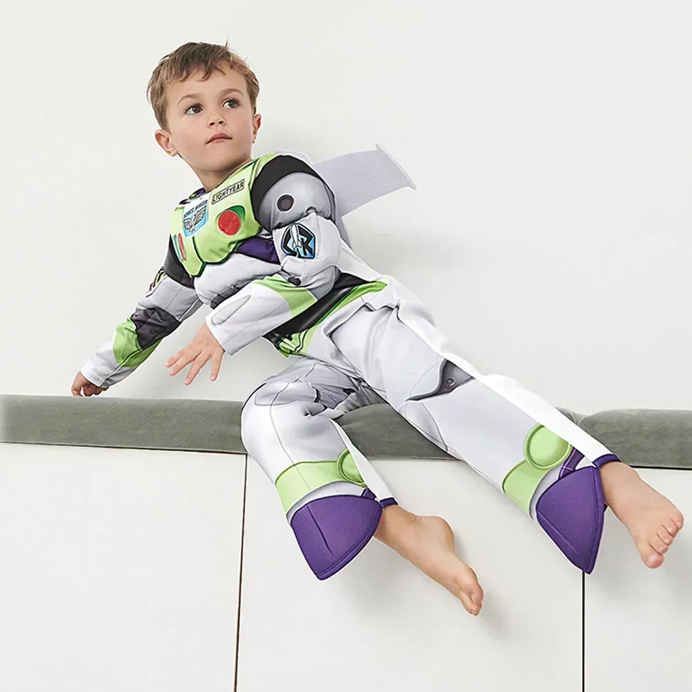 Toy Story Buzz Lightyear-mono para niños, disfraz de Cosplay, mono de astronauta para niños, traje con máscara de alas, regalo de Navidad y Halloween