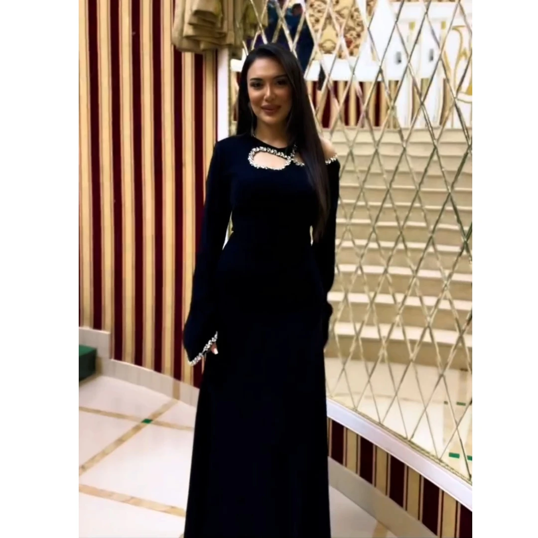 

Aura Ball Gown Customized Women's Prom Dress 2026 Beading Evening Dresses for Special Occasions Line A Round Neck Formal Gowns