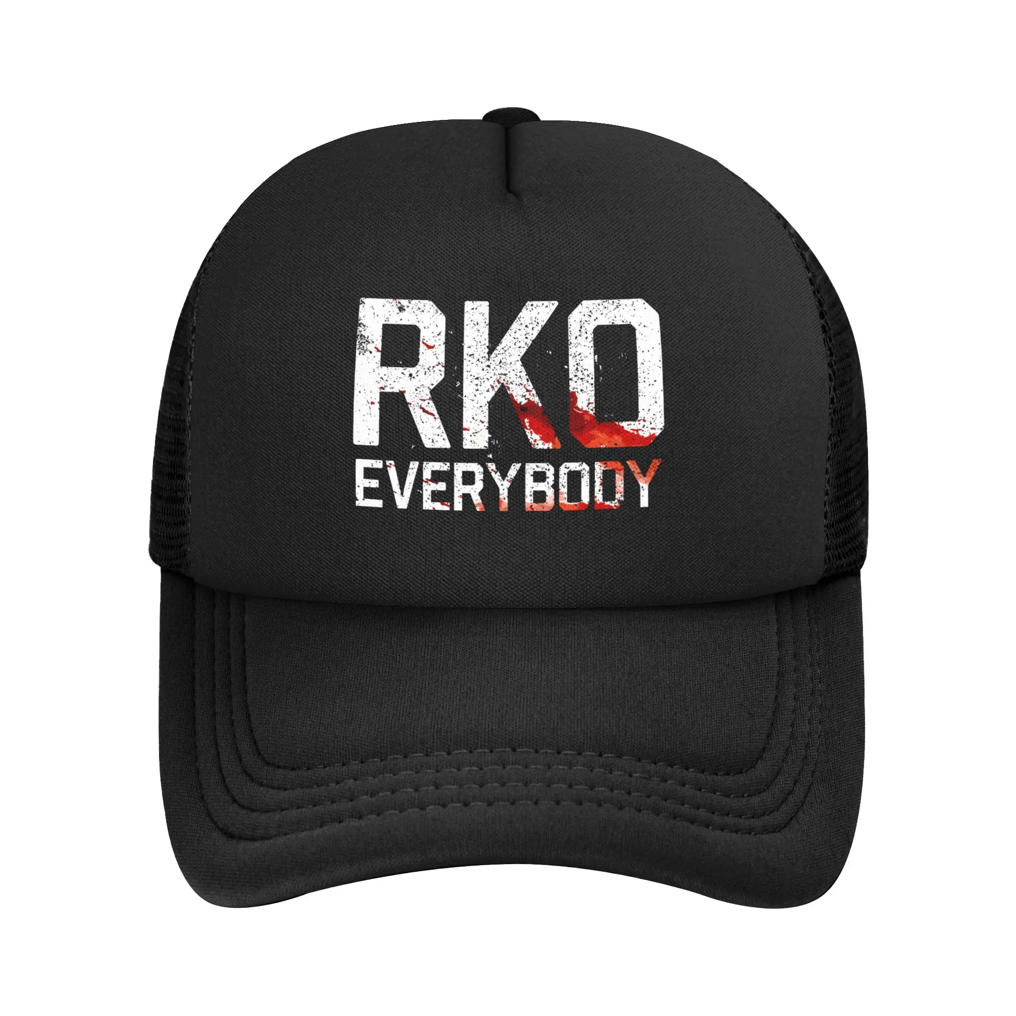Unisex Blood RKO Everybody  Trucker Hat Mesh Baseball Caps Polyester  Hat Trucker Hat Adjustable Sun Caps Summer