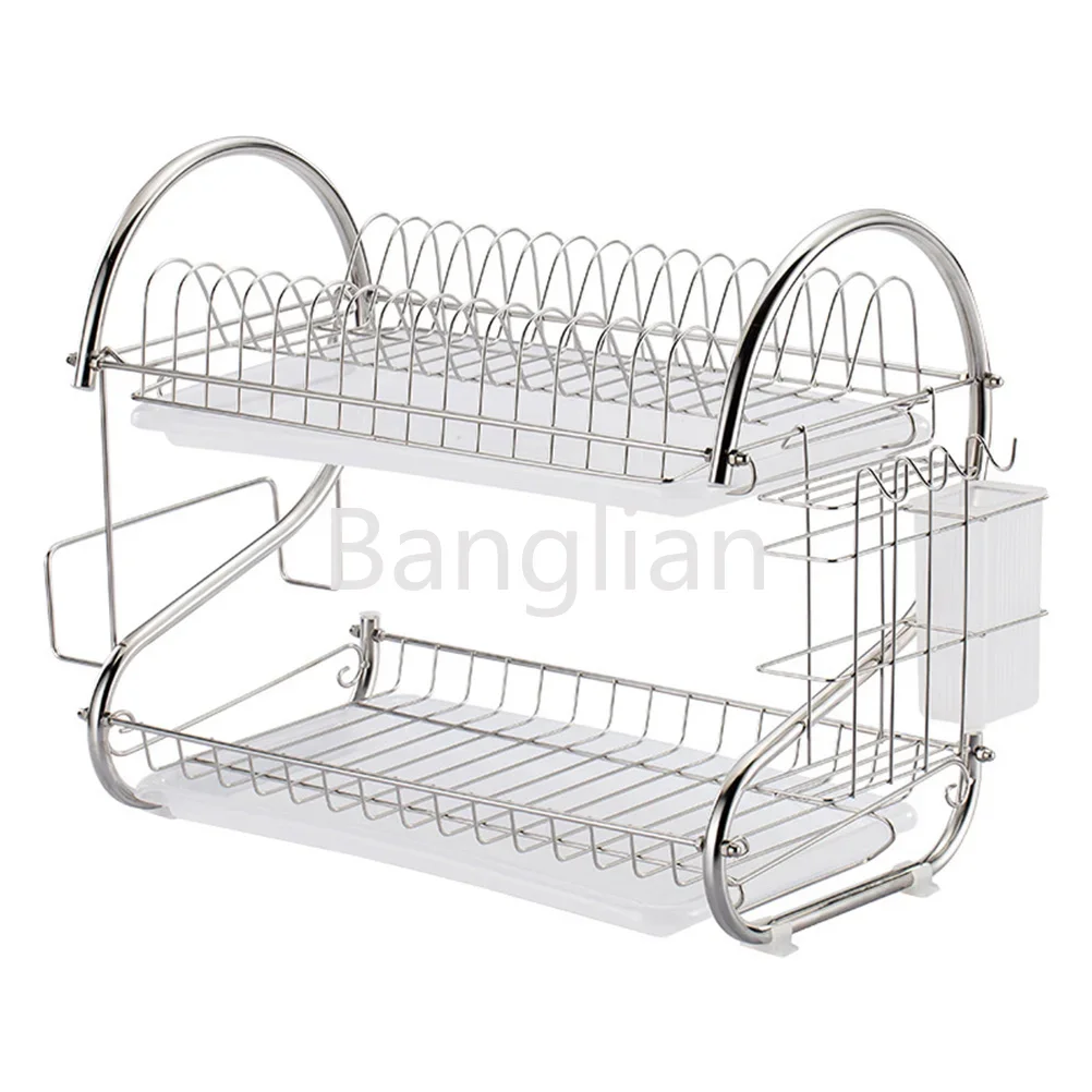 Stainless Steel Dish Drying Rack, Finishing Stand, Kitchen Utensil Holder for Kitchen