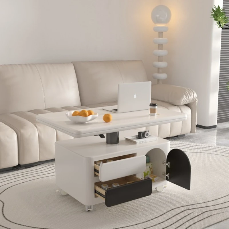 offee table dining table dual-purpose integrated two-in-one liftable folding multifunctional trolley side table