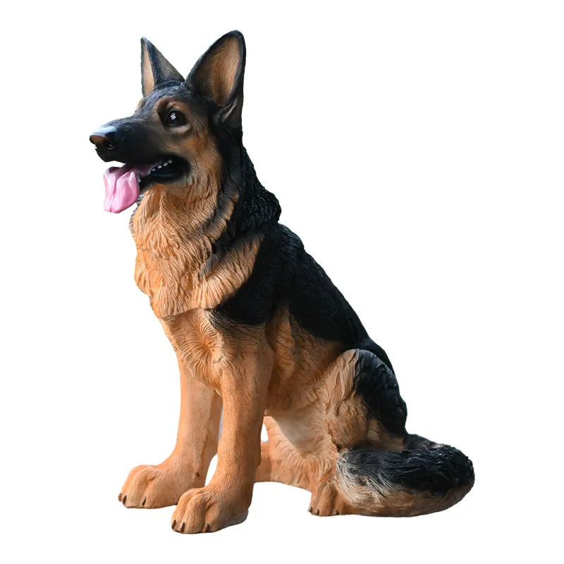 

Simulation German Shepherd Dog, FRP Sculpture Ornament, Courtyard Garden, Home Furnishing, Living Room